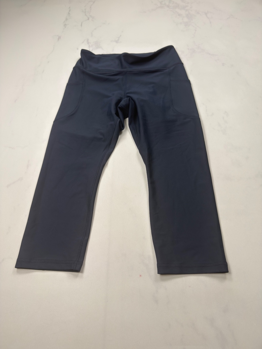 Old Navy PowerSoft High-Rise Leggings Black 2010s Minimalist Slim Fit - Womens L